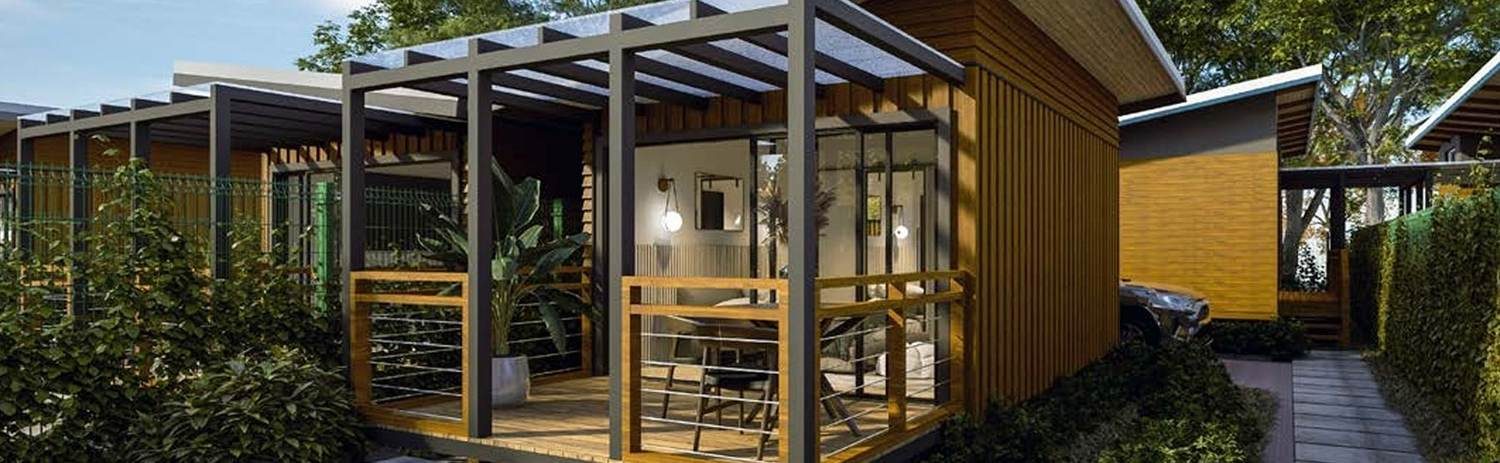 Covered terrace of a Harmony home in Guanacaste